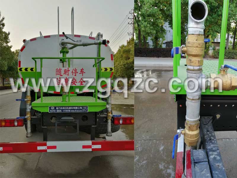 上圖東風(fēng)天錦多功能灑水車尾部全部采用全銅材質(zhì)的直通球閥 上圖東風(fēng)天錦多功能灑水車尾部全部采用全銅材質(zhì)的直通球閥